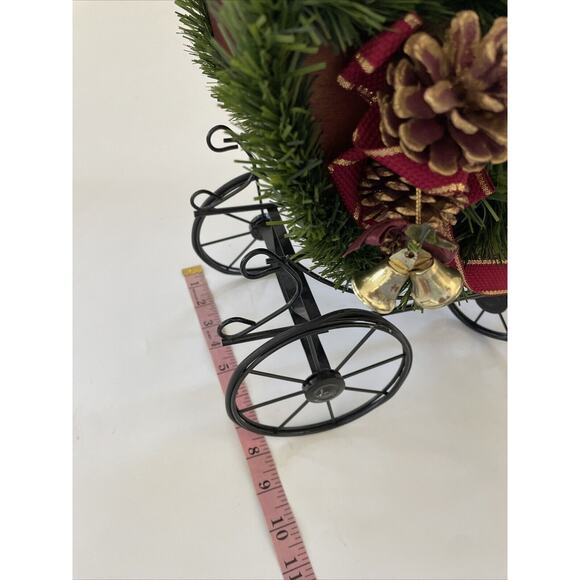 Vintage Mache Christmas Caroling Family in Wagon Carriage Holiday Decor Figurine - Picture 9 of 10